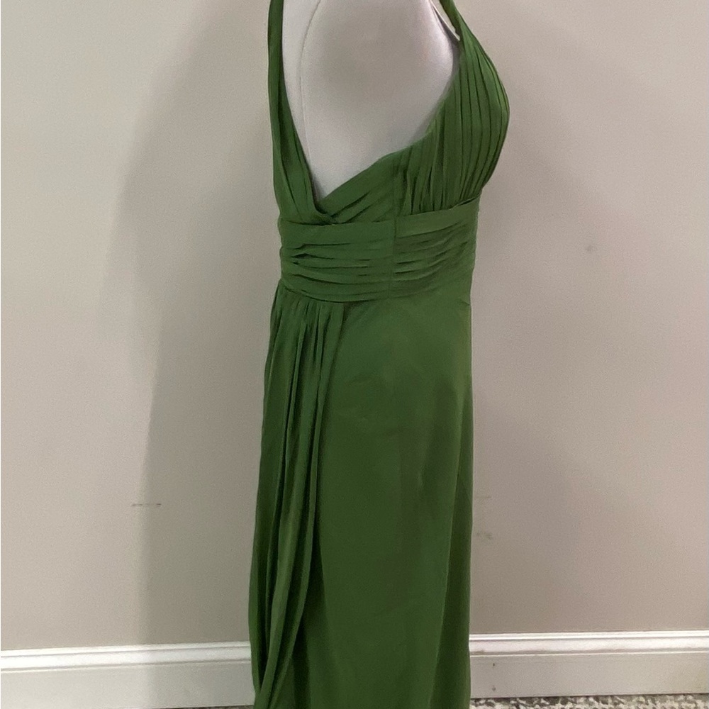 Bari Jay Green Sleeveless Halter Gown for Prom - Picture 3 of 6